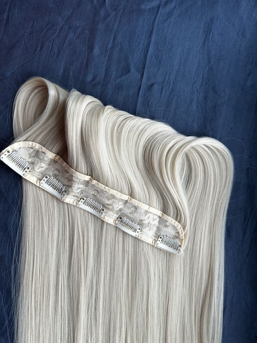 70 см волосся не натуральне довге трес на заколках