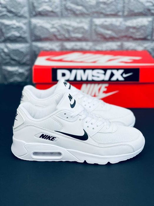 кроссовки подростковые мужские / Nike Air Max 90 White/Black крассовки Найк аир макс 90 білі кросівки