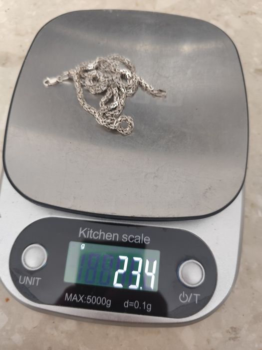 Srebrny łańcuszek splot królewski próba 925