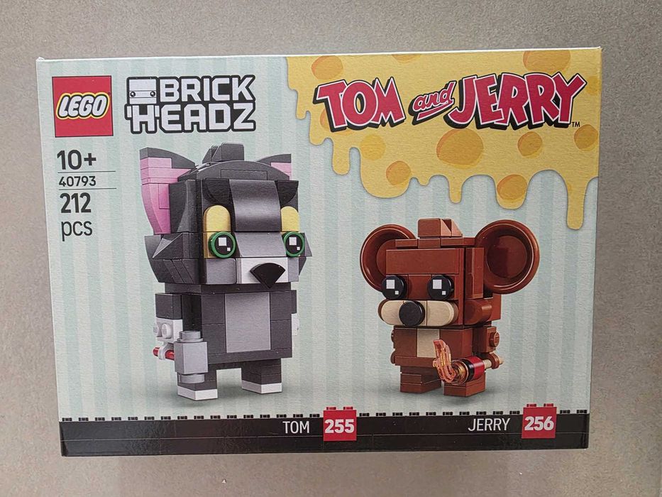 Lego 40793 - Brick Headz - Tom and Jerry - Novo, Selado e Descontinuado