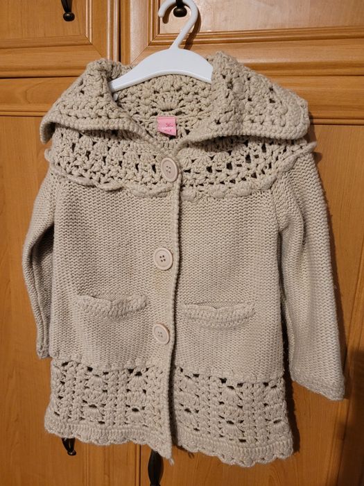 Ciepły długi swetr r. 98