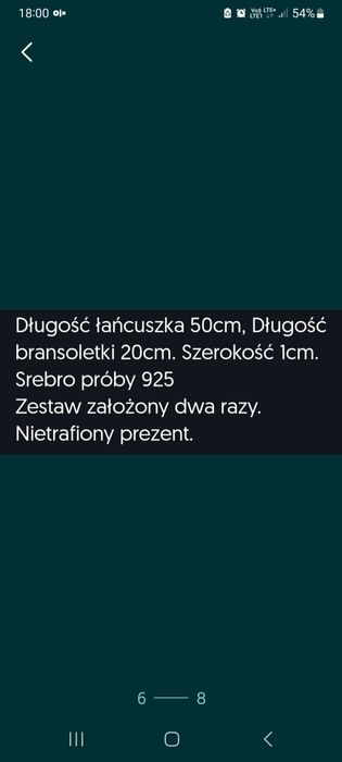 Łańcuszek srebro męski