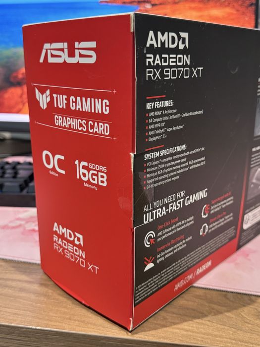 Відеокарта Asus TUF Radeon RX 9070 XT Gaming OC 16384MB (TUF-RX9070XT-O16G-GAMING)