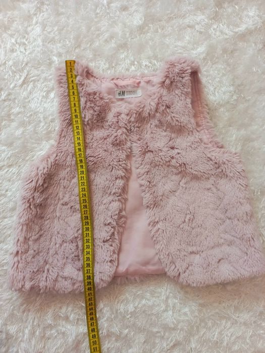 Куртка жилетка вітровка кофта 128-134 рожева блакитна безрукавка хутро