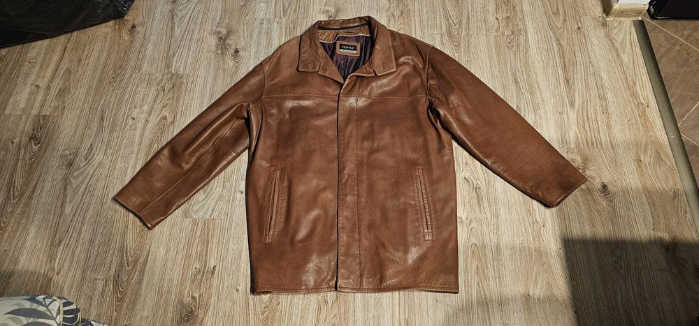 Trapper skórzana kurtka męska rozmiar XL wymiary na zdjęciach