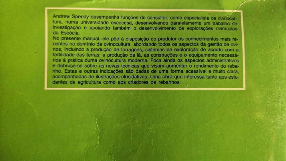 Livro Manual da Criação de Ovinos, Andrew W. Speedy