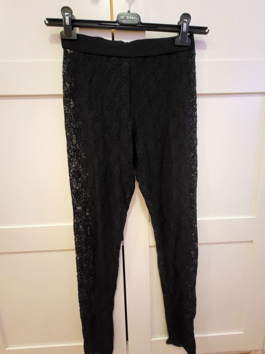 Legginsy koronkowe czarne