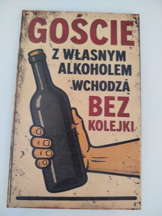 Tabliczki drewniane retro