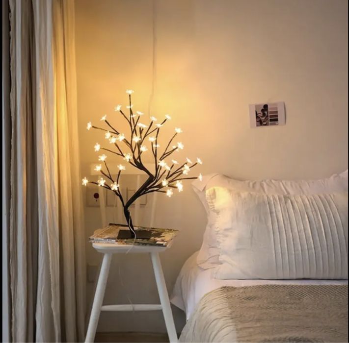 Дерево світильник/ декор/ дерево гірлянда / настольный светильник