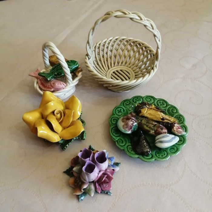 Lote 5 peças decorativas vintage
