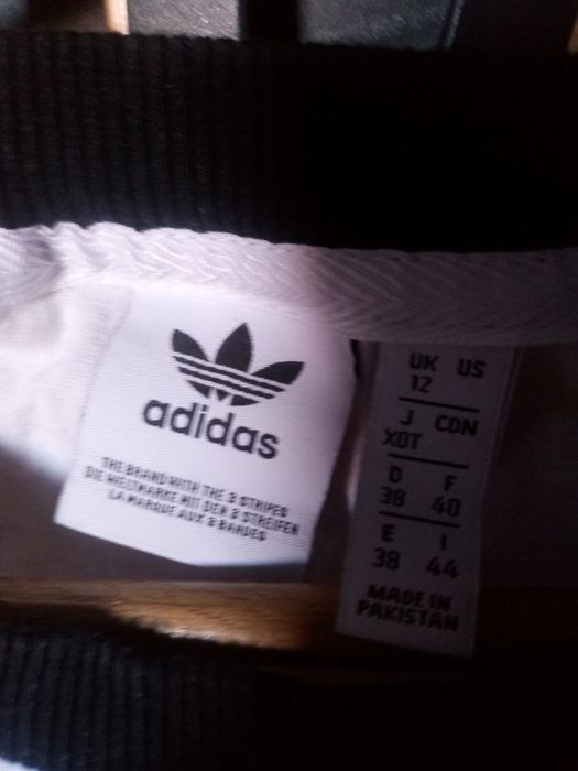 Koszulka bluzka adidas biała 3-stripes 3 paski S/M