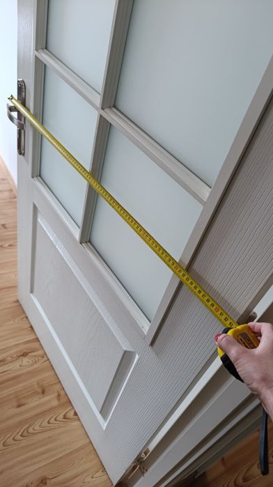 Drzwi wewnętrzne podwójne dwuskrzydłowe białe duże 190 95 francuskie