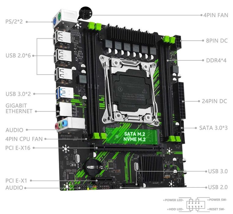 Комплект MACHINIST X99 PR9  / E5 2643 v3 / 16GB intel xeon lga 2011-3 x99 ddr4 зеон ксеон