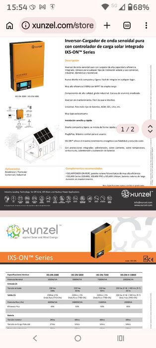 Xunzel inversor IXS3000 24volts