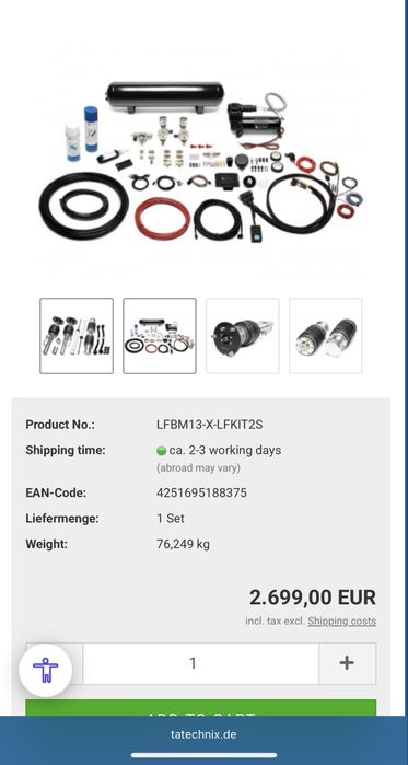 Suspensão a ar como nova