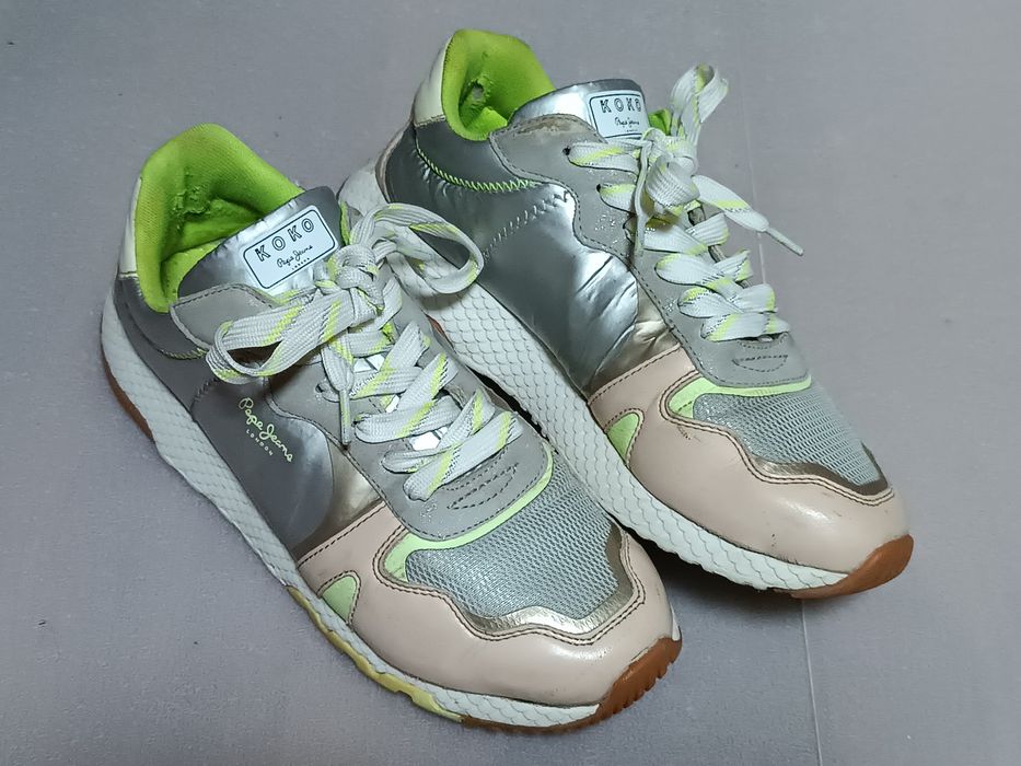 Женские серебристые кроссовки KOKO ZAG Pepe Jeans 40 PLS31180-934