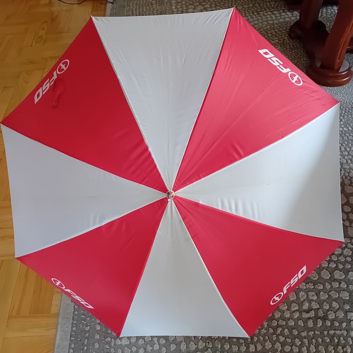 Parasol fso biało czerwony