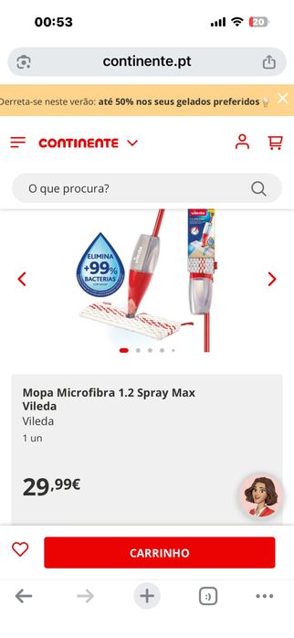 Mopa Vileda 1.2 Spray Max com 3 recargas!
