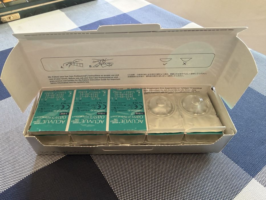 Soczewki / szkła kontaktowe Acuvue oasys 1 day (-0,75)