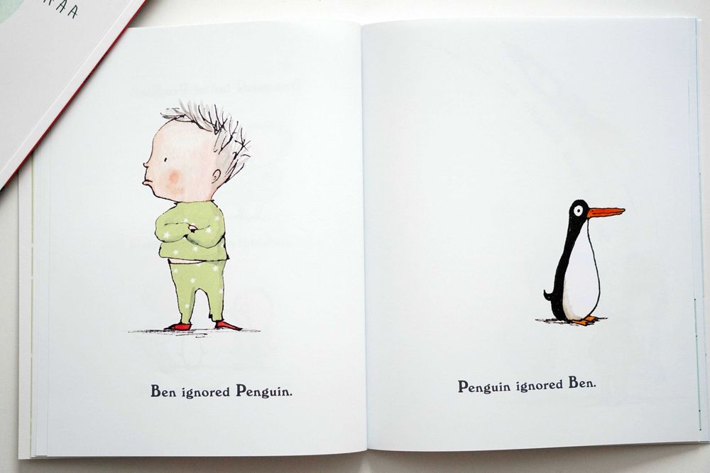 "Penguin" angielska książka na Święta dla dzieci Mikołaj