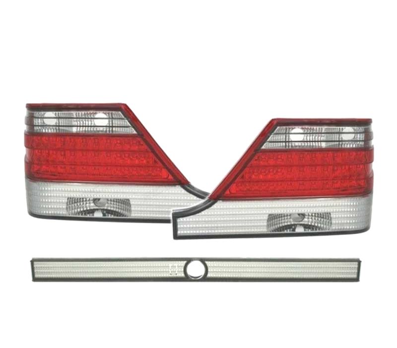 FAROLINS TRASEIROS LED MERCEDES S W140 94-98 VERMELHO BRANCO