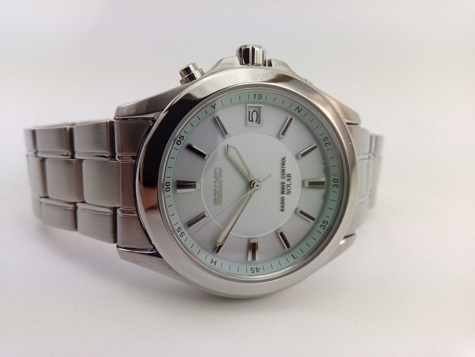 Японские мужские часы Seiko Solar SBTM019, радиоконтроль, сапфир