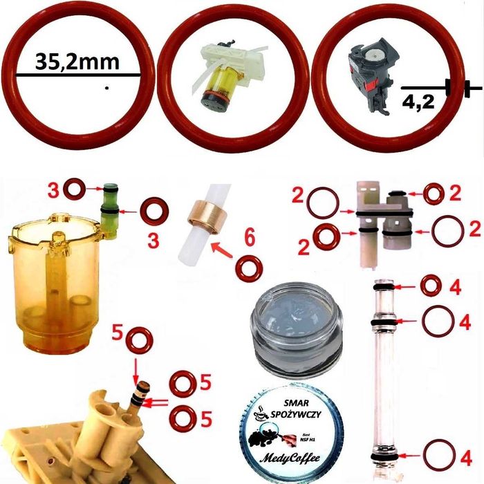 Uszczelki do ekspresu delonghi ecam etam