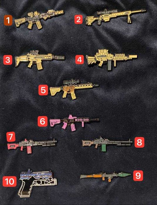 Значки Оружие/ Пины/ Піни/значок/Брошка зброя Брелок .Металеві