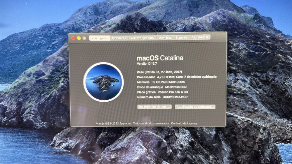 Vendo Imac 27” I7 2018 com ecrã partido