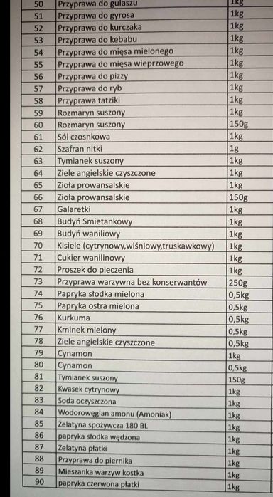 Przyprawa warzywna bez glutaminianu sodu 1 kg