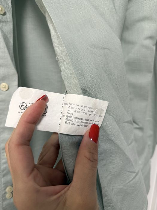 Сорочка zara men колекція 2025 лляна