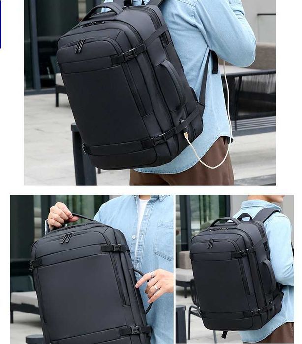 Рюкзак-чемодан Norden 1897 Черный с Расширением Городской Мужской