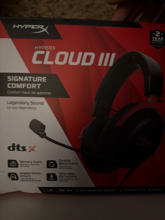 Headset Gaming HyperX Cloud III (Preto/Vermelho) – Como Novo Vendo ...