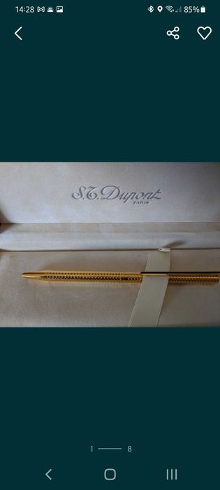 Esferográfica/Lapiseira Lacada a ouro S.T. Dupont