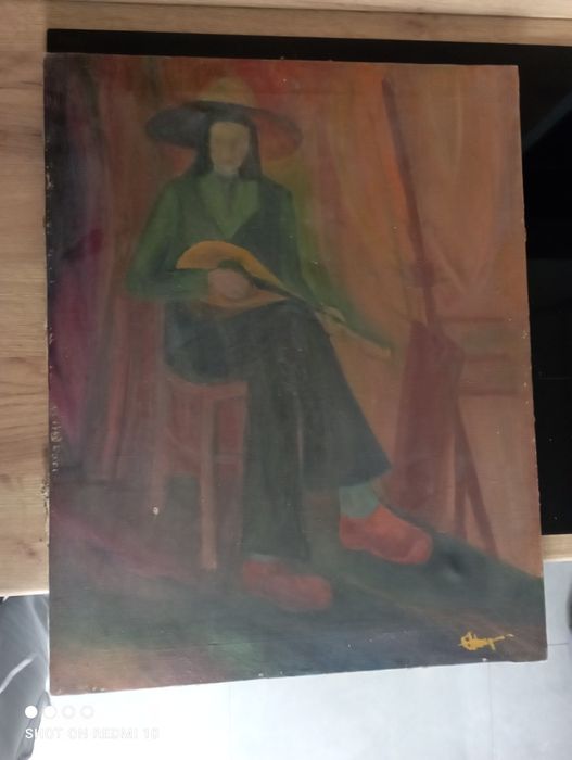 Stary obraz ręcznie malowany na płótnie