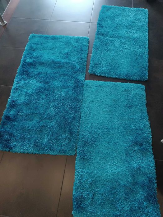 Tapetes quarto terno azul turquesa