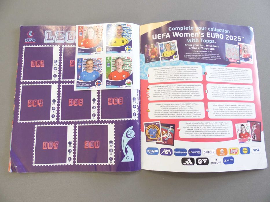 Colecção Completa UEFA Euro 2025 Women Panini