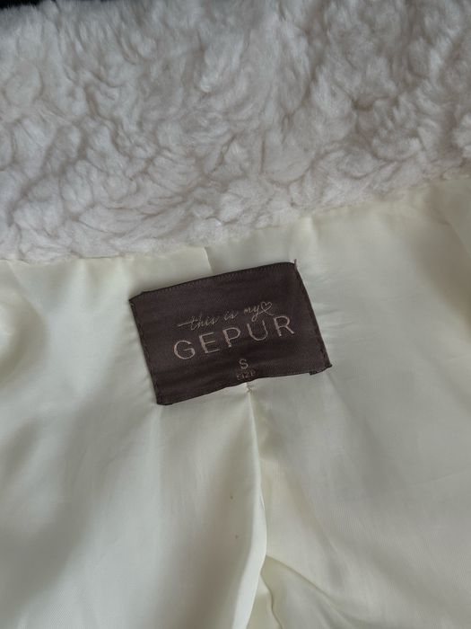 Шуба еко хутро Gepur ,молочного кольору