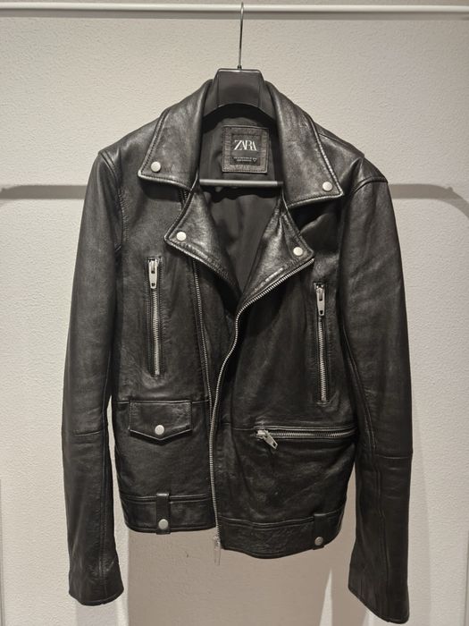 Blusão pele biker Zara