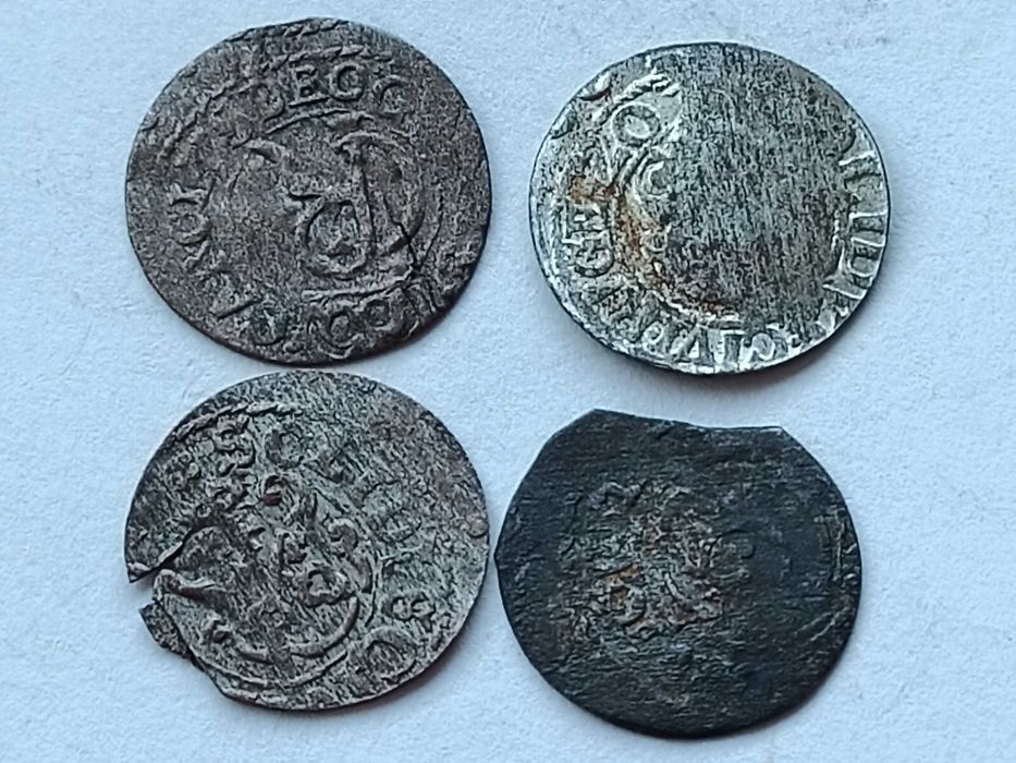 Szeląg Ryski Livonia ,Krystyna Waza rzadki oryginał Srebro