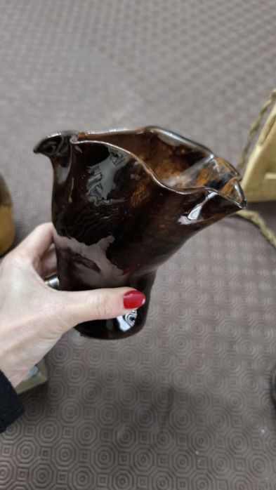 Lote de pecas decorativas feitas à mão em barro - olaria