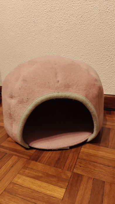 Cama gato Iglo Reversível Cinza/Rosa