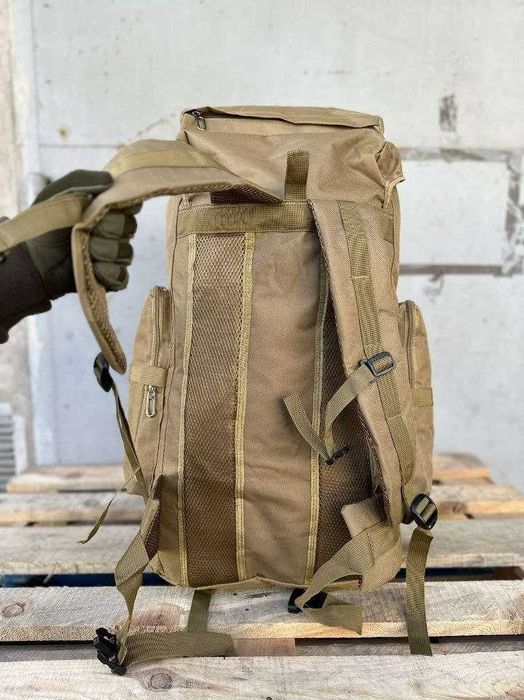 Тактичний військовий рюкзак тактический 70л баул наплічник хаки олива