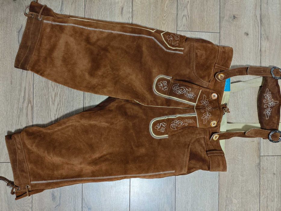 hans 50 р w 33 / 34 L шорти шкіряні коричневі баварські октоберфест