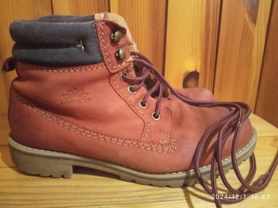 Czerwone, skórzane buty, rozm. 38, Lasocki