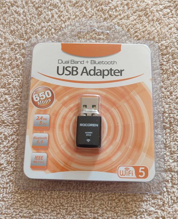 Дводіапазонний адаптер USB WIFI Bluetooth блютуз  650