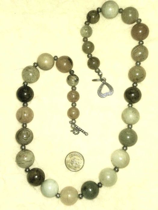 Sznur korali z naturalnego kamienia + bransoleta