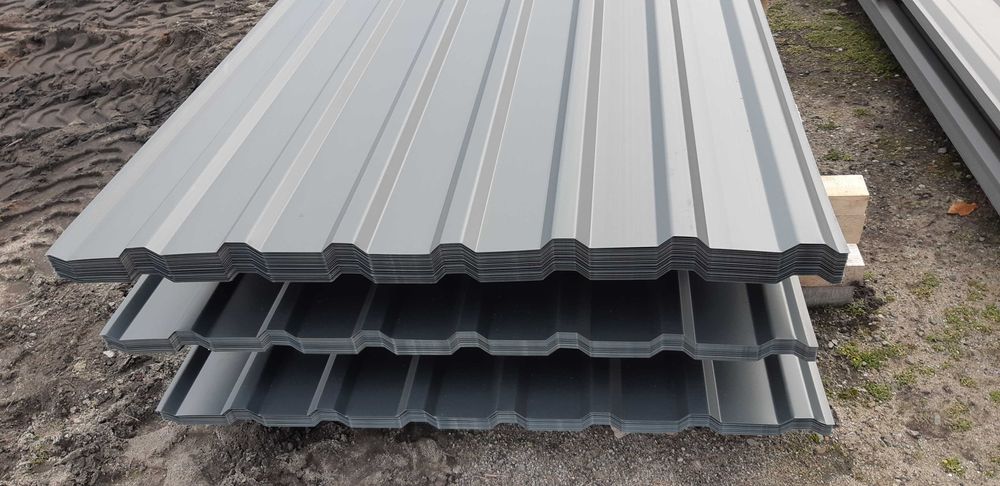 Blacha dachowa trapezowa T-18 / 6,5m grafit na dach ściany gr. 0,5mm