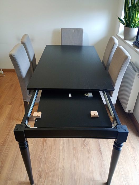 IKEA | stół INGATORP + 6 krzeseł HENRIKSDAL | komplet do jadalni