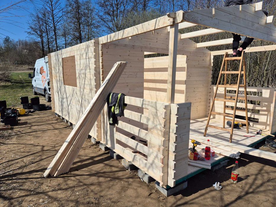 Od ZARAZ*domek letniskowy na działkę ROD*5x4*20m*ściany grub. aż 34mm